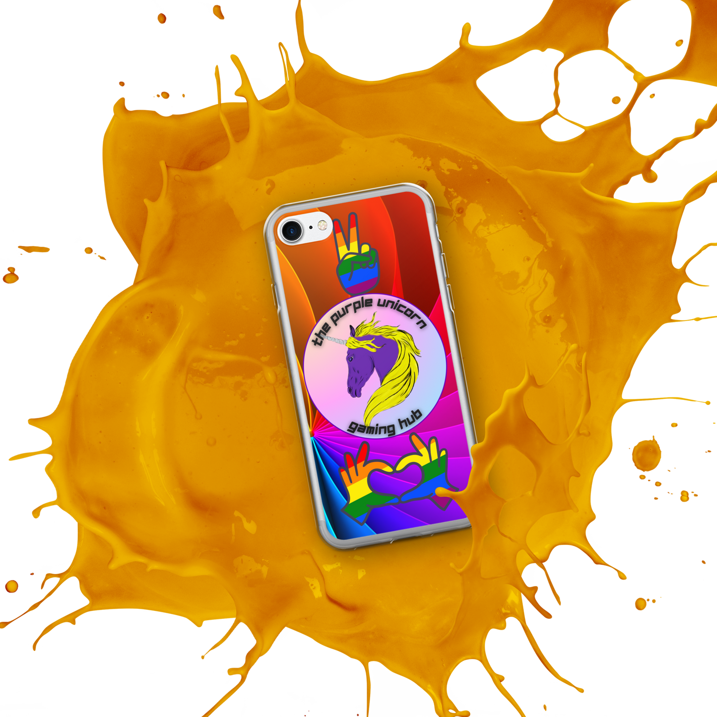 Purple Unicorn Pride iPhone® case 7,8,X, and SE