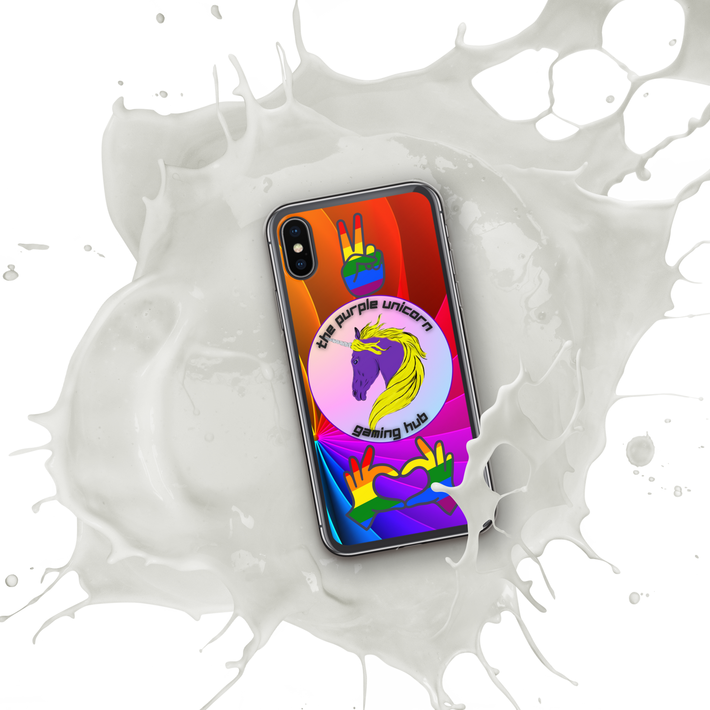 Purple Unicorn Pride iPhone® case 7,8,X, and SE