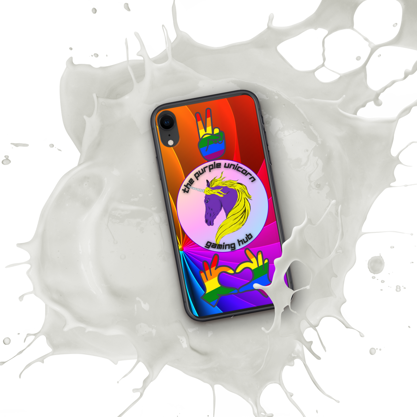 Purple Unicorn Pride iPhone® case 7,8,X, and SE