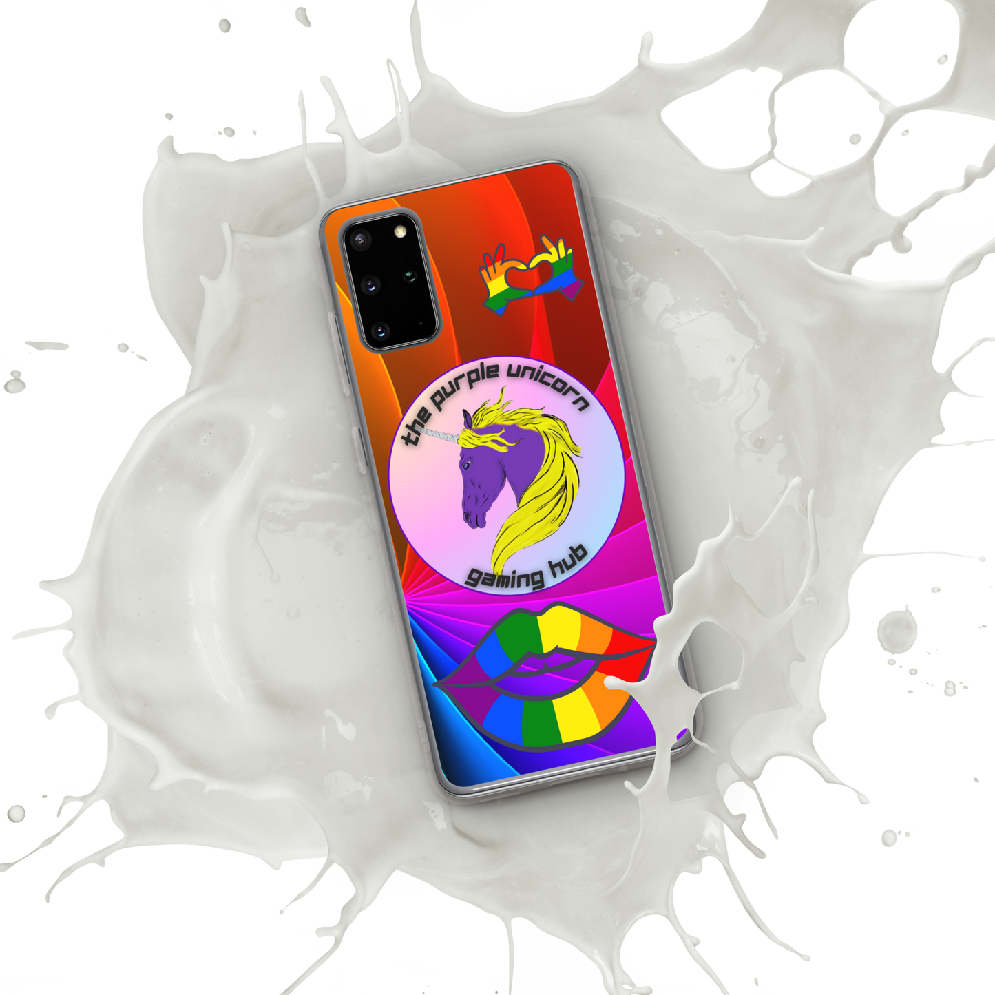 Purple Unicorn Pride Samsung® case for S20 and newer