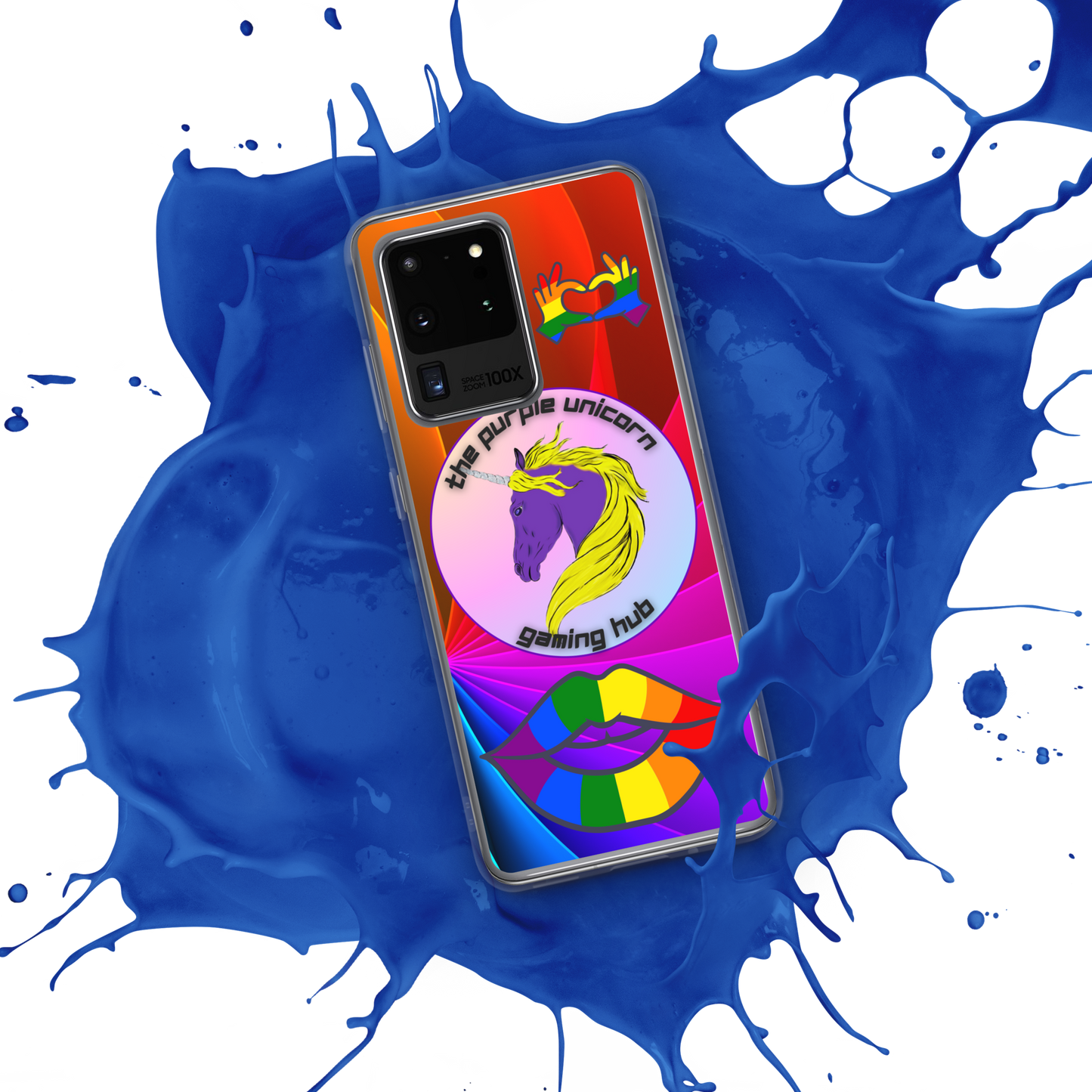 Purple Unicorn Pride Samsung® case for S20 and newer