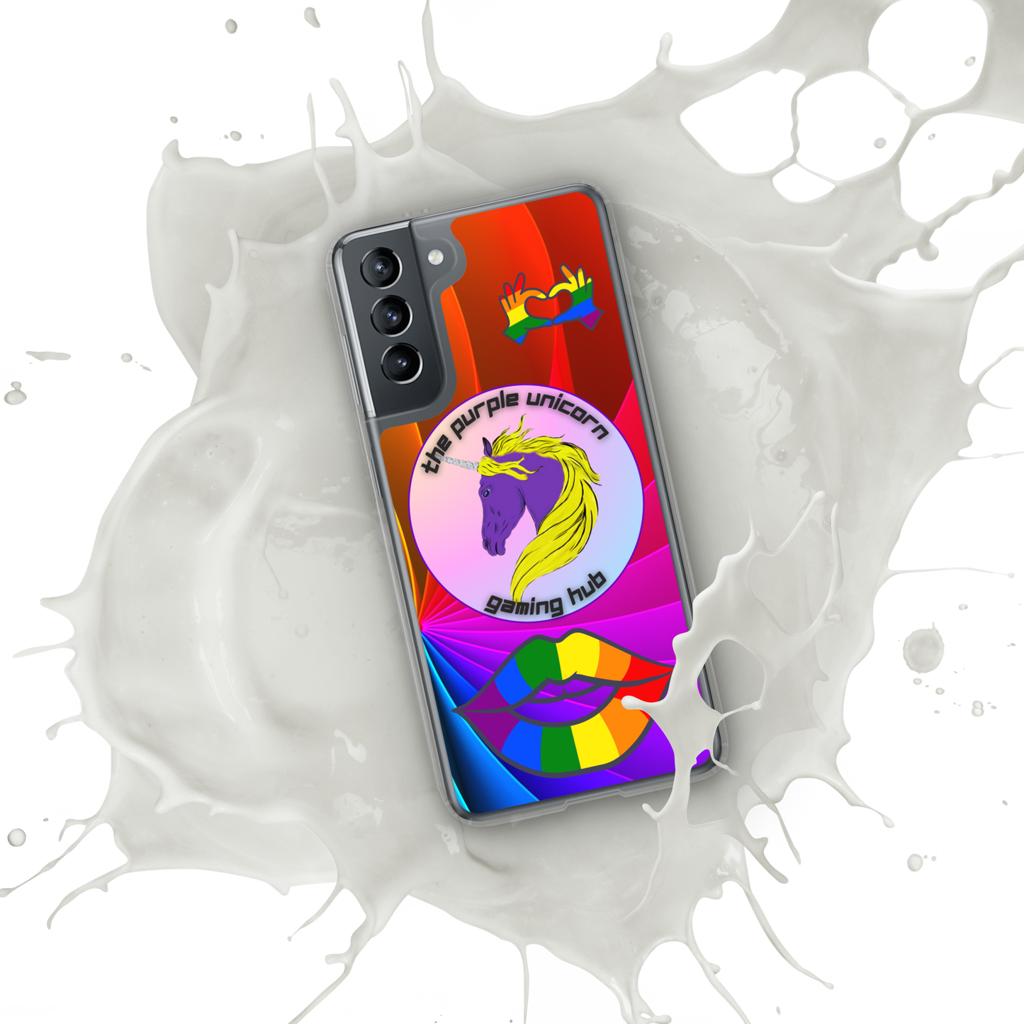 Purple Unicorn Pride Samsung® case for S20 and newer