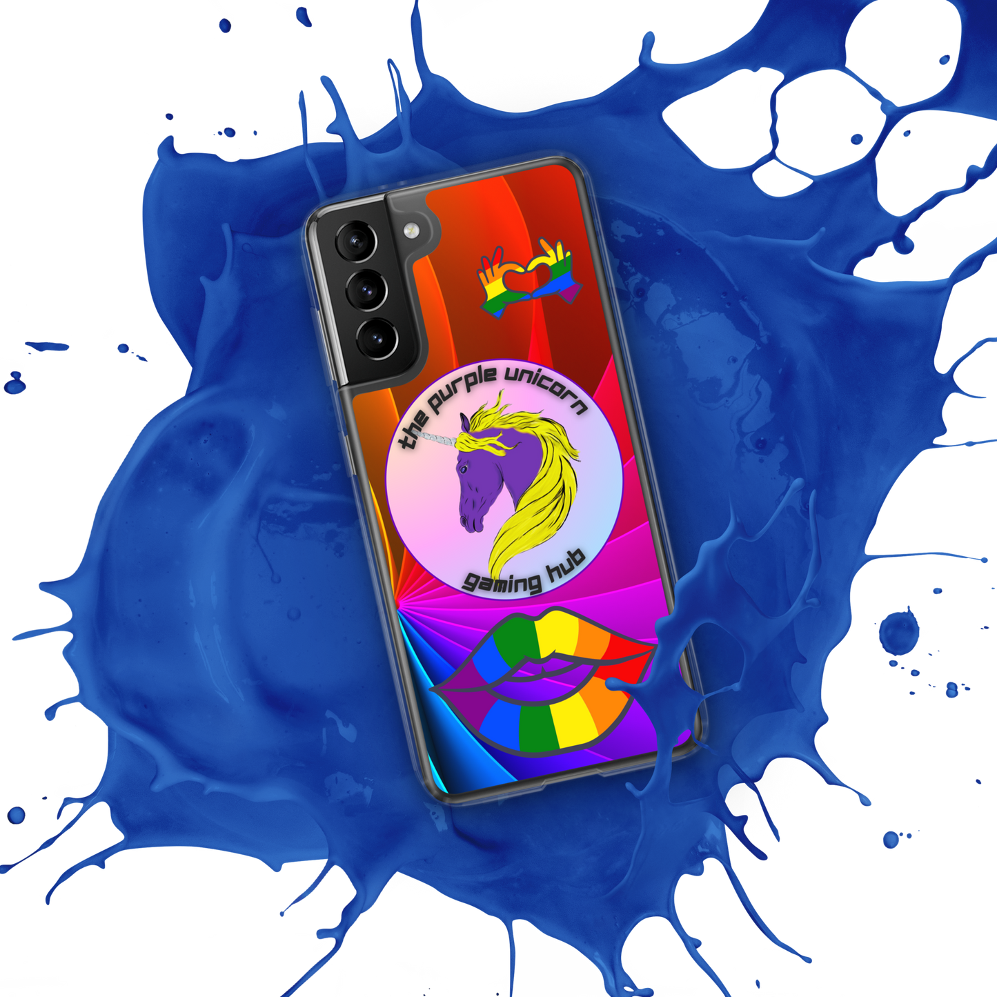 Purple Unicorn Pride Samsung® case for S20 and newer