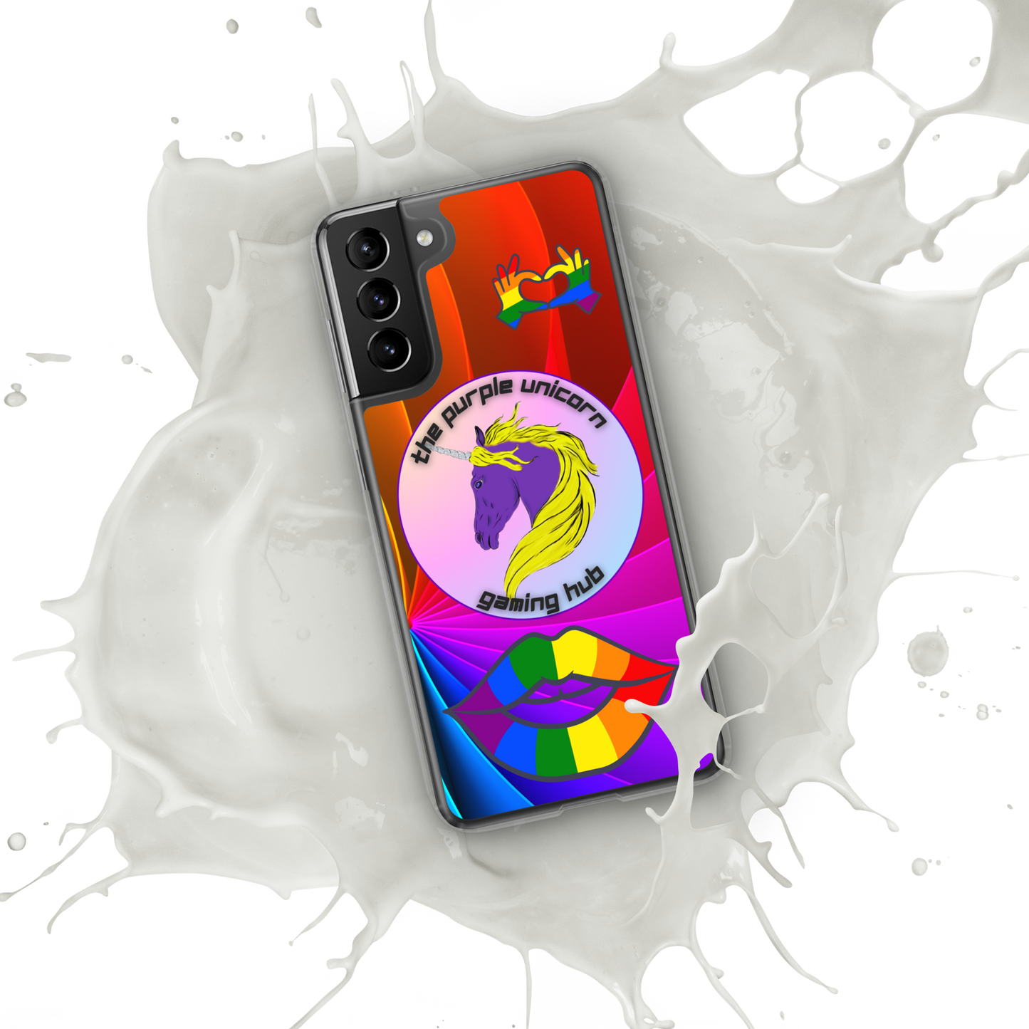 Purple Unicorn Pride Samsung® case for S20 and newer