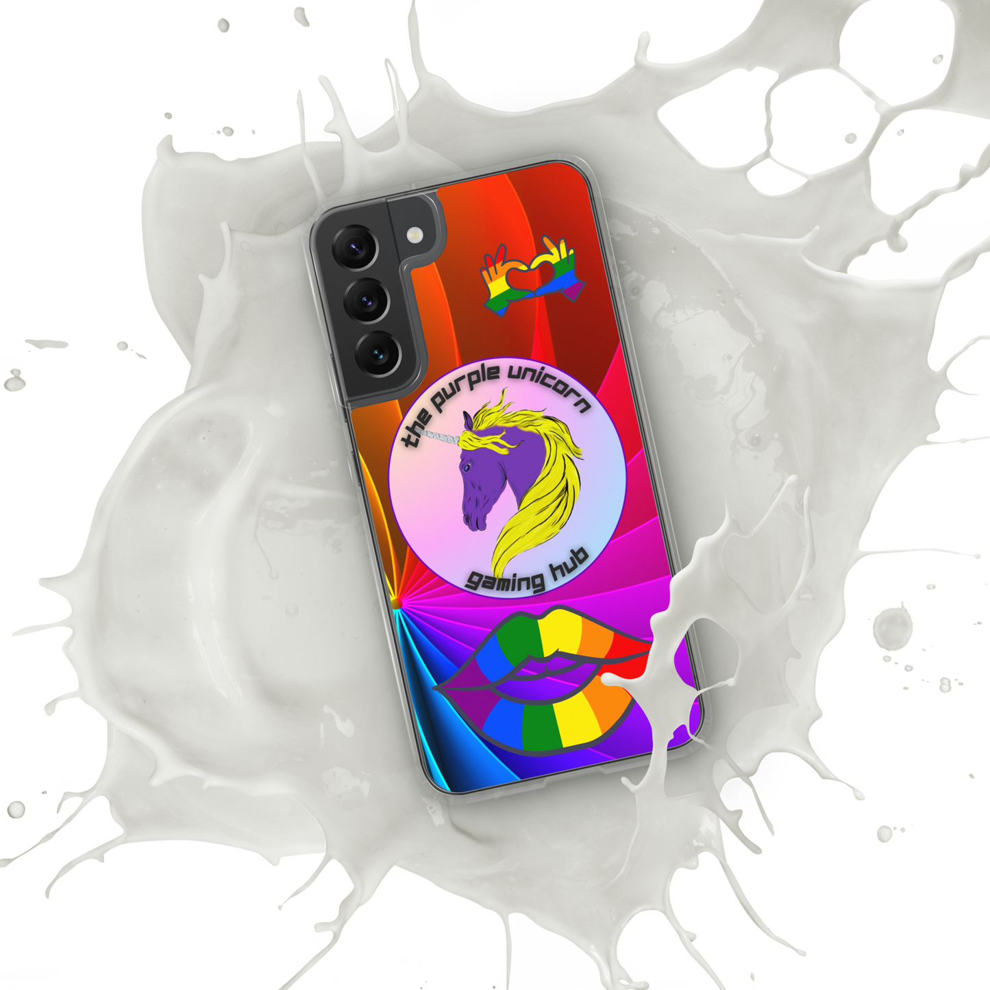 Purple Unicorn Pride Samsung® case for S20 and newer