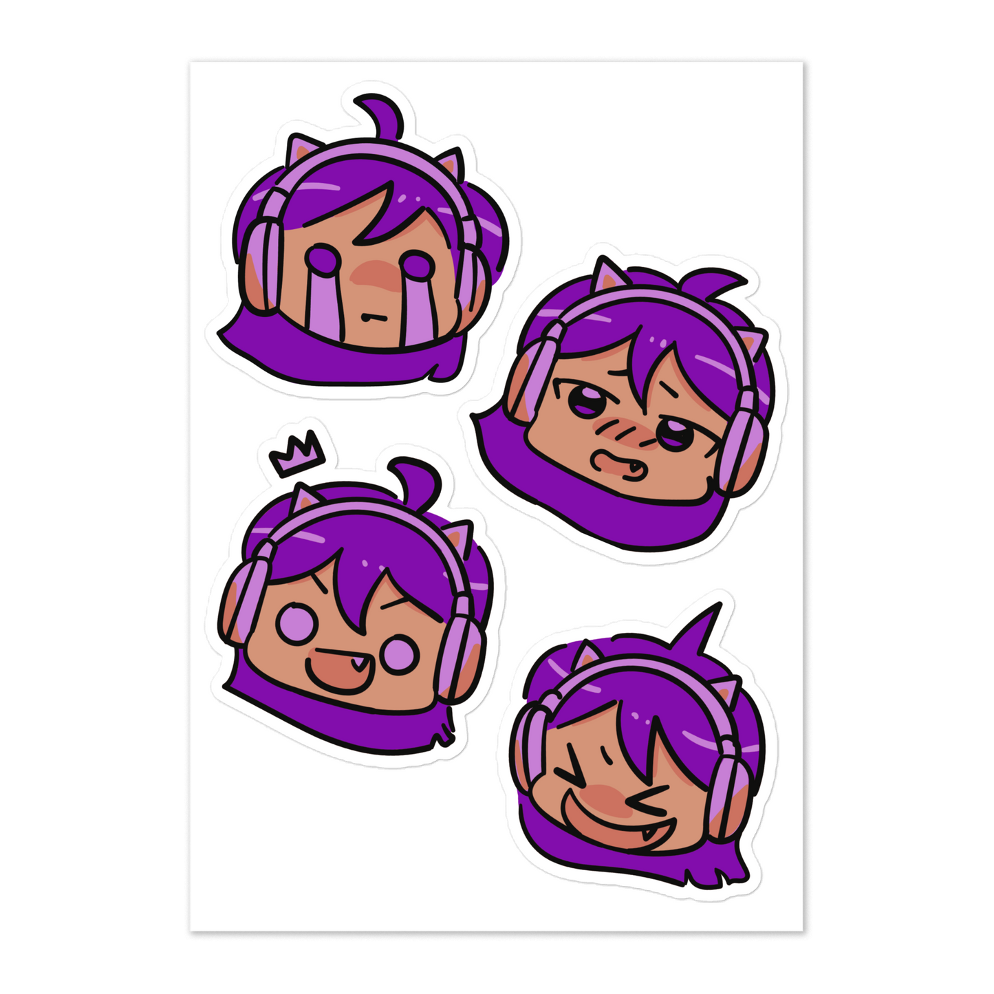 Gamer Girl Emote Stickers