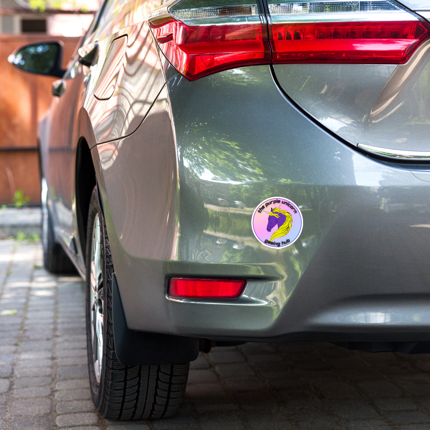 Purple Unicorn Gaming Logo Vinyl Sticker