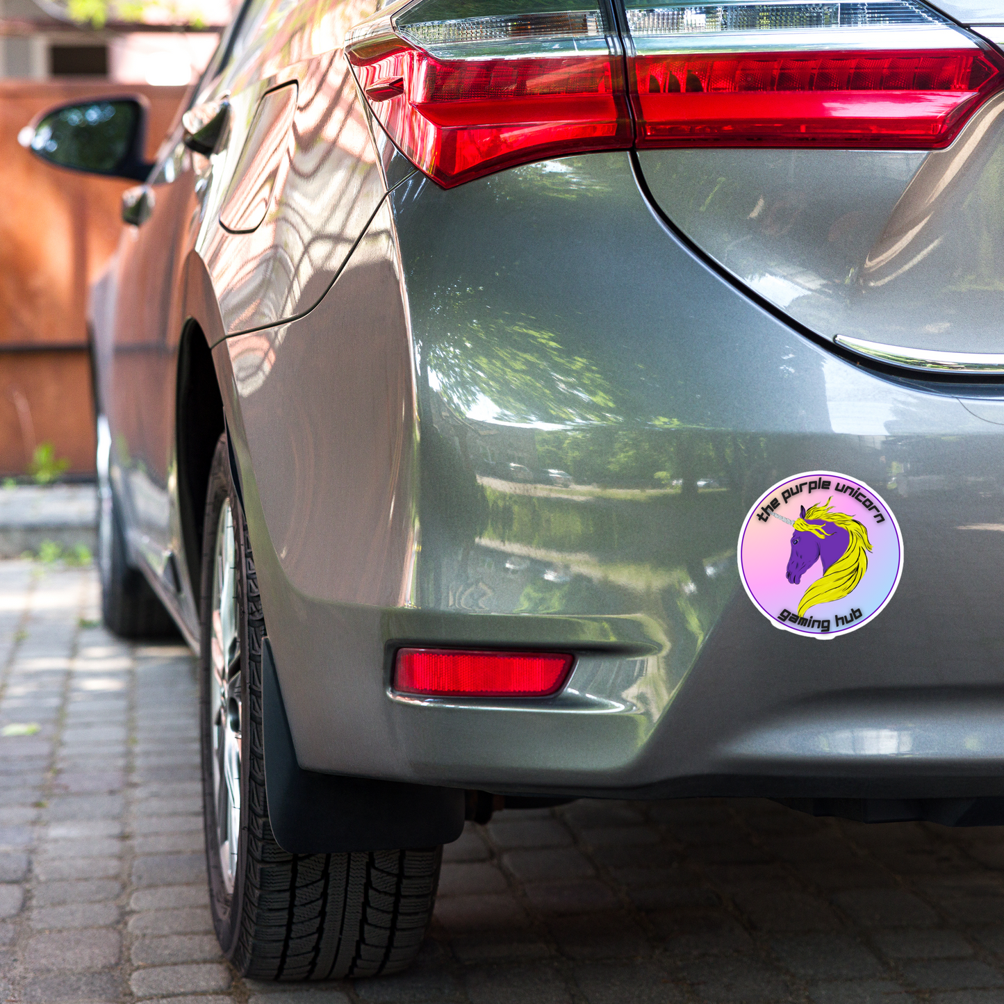 Purple Unicorn Gaming Logo Vinyl Sticker