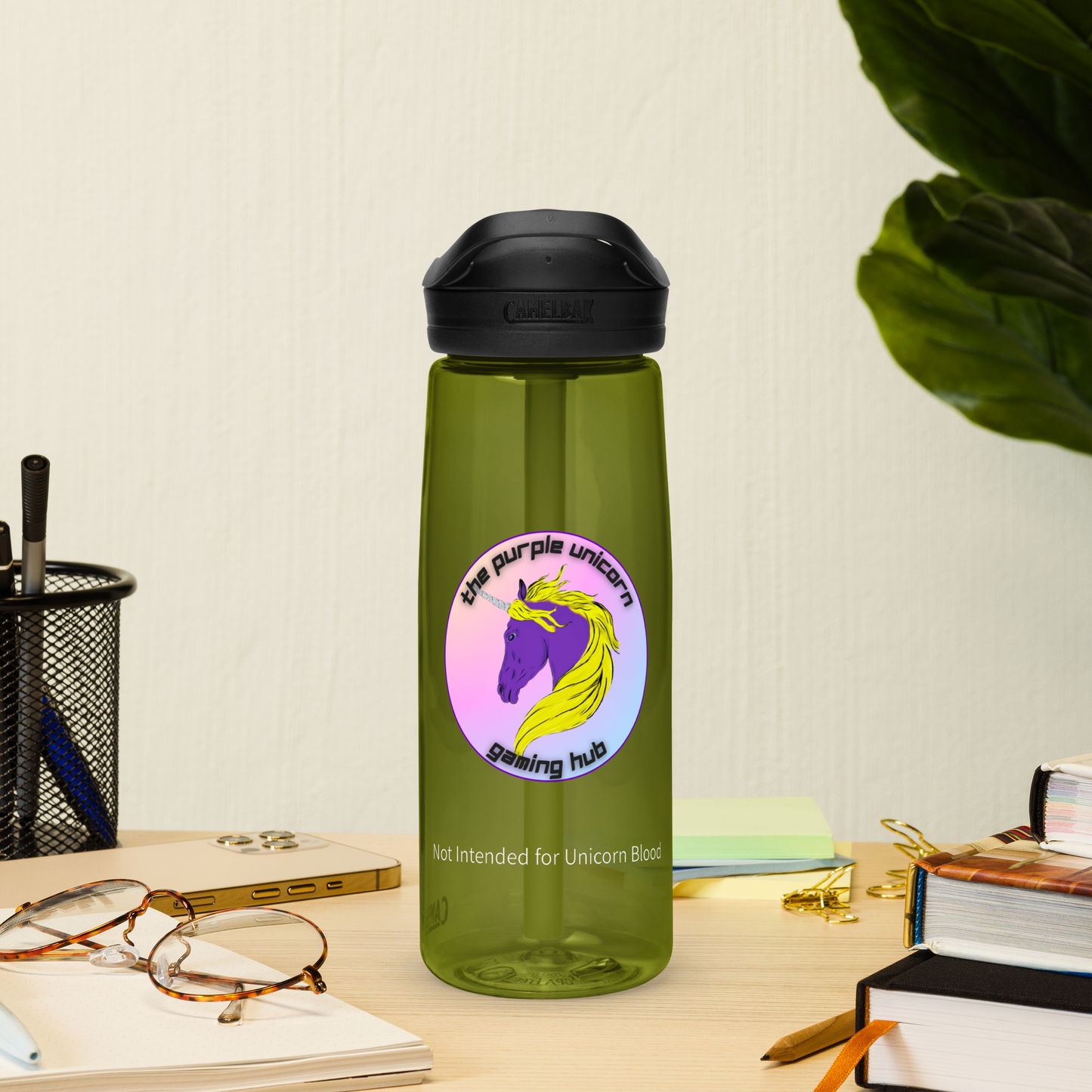 Purple Unicorn Sports Bottle