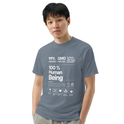 100% Human Being Tee (White Print)