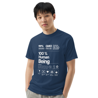 100% Human Being Tee (White Print)