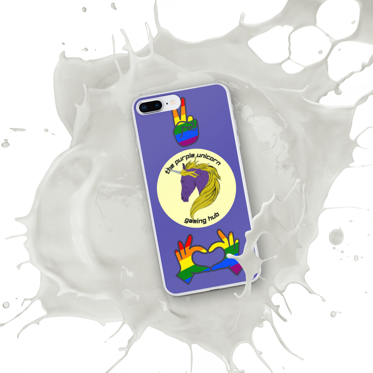 Purple Unicorn Pride iPhone® case 7,8,X, and SE